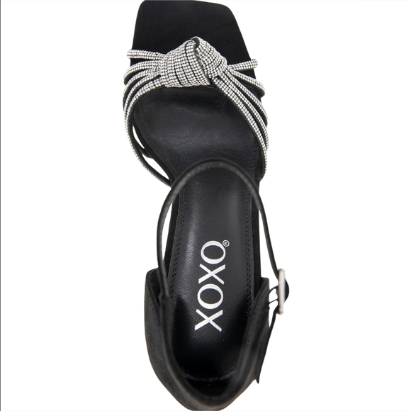 XOXO Elegant Flavian Black Heels with Rhinestones-Size 8 NWOT - Picture 4 of 6